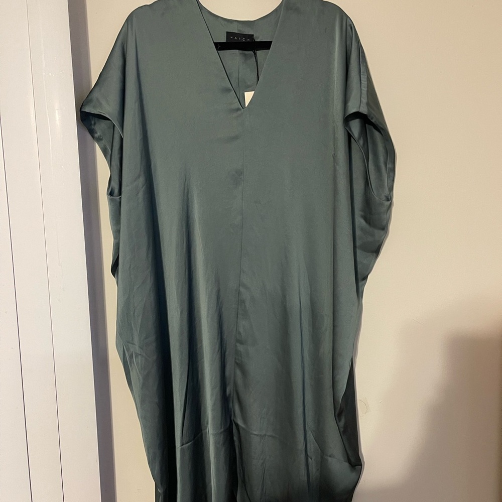 Hatch Sage V-Neck Dress